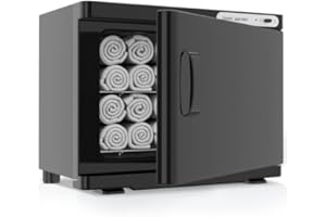 StateRiver Towel Warmer Cabinet, 23L Large Hot Bath Towel Warmer Heating Use for Facial Spa, Hair Beauty, Salon Equipment and Home- Black