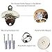 Bottle Opener Wall Mounted - Rustic Vintage Wood Plaque Beer Opener (Magnetic/Silver)