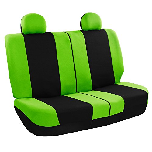 FH Group FH-FB030115-SEAT Light & Breezy Green/Black Cloth Seat Cover Set Airbag & Split Ready- Fit Most Car, Truck, SUV, or Van - Thumbnail 2