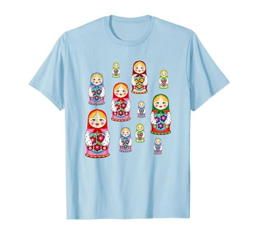 Russia T-Shirt Russian Nesting Dolls Cute Retro Kids Toy Tee T-Shirt