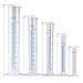 Pixnor 5pcs Measuring Cylinder Graduated Cylinder 50ml 100ml 250ml 500ml 1000ml