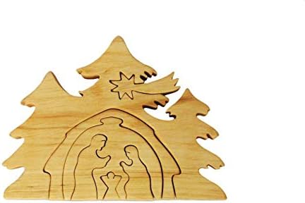Stella Di Natale Per Presepe.Wmanufacture Set Di Statuette Per Presepe In Legno D Acero A Forma Di Stella Di Natale Amazon It Casa E Cucina