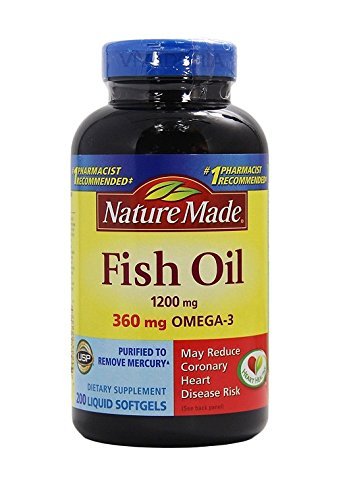 Nature Made Fish Oil 1200 Mg (360 Mg Omega-3) 200 Liquid Softgels