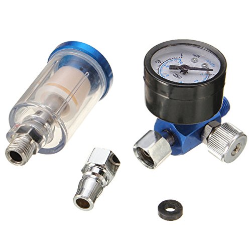 SENREAL Air Regulator with Pressure Gauge Scratch Doctor Spray Gun Air Regulator Gauge Air Filter