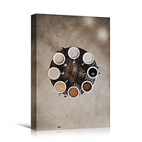 Canvas Wall Art Coffee Platter Coffee Drinks Farmhouse/Country Kitchen Multicolor Photography Urban - 12x18 inches