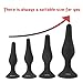 Hisionlee Sexy Toys 4PCS Anal Plug Set Medical Silicone Sensuality Anal Toys(Black)thumb 1