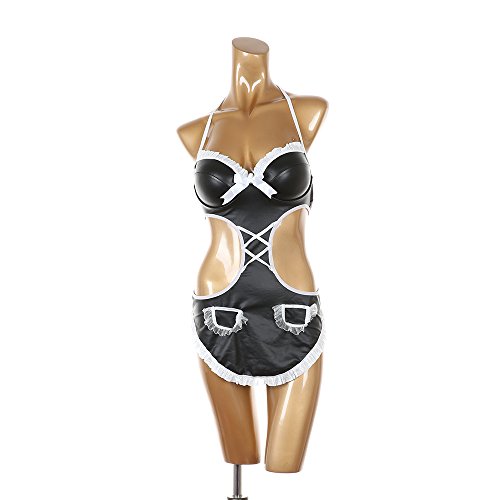 Selebritee Women Maid Uniform Lingerie Chemise Cosplay Costume Bodysuit Outfit