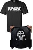 Jacted Up Tees Ask Me About My Father Darth Vader Flip Up Men's T-Shirt SHIPS FROM OHIO USA
