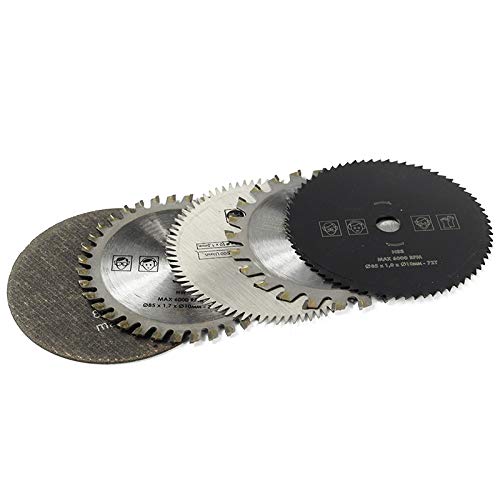 Maslin 5 pcs 85mm Cutting Tool Wood Saw Blades for Multi-function Power Tool Circular Saw Blade Bore 10mm Wood Cutting Disc - (Color: 5pcs 85x10mm)