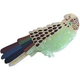 Green Budgie Claw Clips,Cellulose Acetate Hair Clips,Big Claw Clips for Women
