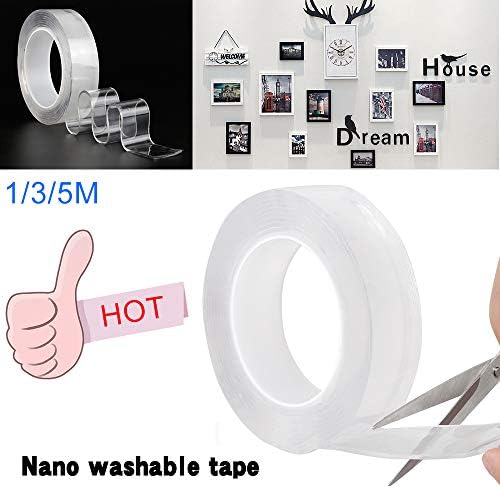 Nano Traceless Magic Tape to Receive The Artifact Double-Sided Film Adhesive pad (Transparent, It is 2MM Thick 30MM Wide 1m Long)