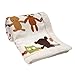 Lambs & Ivy Echo Cream/Multi Woodland Velour/Sherpa Blanket