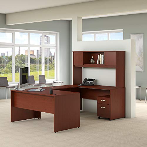 2 Bush+Furniture+Commerce+Shaped+Cabinet