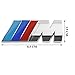 BMW M Front Grille Emblem, 3D Chrome Badge Metal Power Car Fashion Logo for BMW M M3 M5 X1 X3 X5 X6 E30 E34 E36 E39 E46 E60 E90 E92 (Silver)
