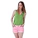 HDE Women's Solid Color Ultra Stretch Fitted Low Rise Moleton Denim Booty Shorts (Light Pink, Medium)