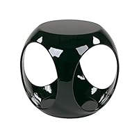 Ave Six Slick High Gloss Finish Cube Occasional Table, Black