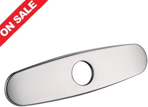 BOHARERS 10 Inch Kitchen Sink Faucet Hole Cover Deck Plate Escutcheon, Brushed Nickel