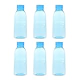 D DOLITY 6pcs Transparent Blue Empty Travel