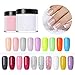 NICOLE DIARY Dipping Nail Powder Acrylic Nail Powder Without Lamp Cure Fruity Series Nail Art Decoration 6 Boxes 10ml (6 Colors)