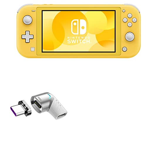 BoxWave Adapter Compatible with Nintendo Switch Lite - MagnetoSnap PD Angle Adapter, Magnetic Charging Connector Device Saver - Metallic Silver by BoxWave - Used condition - US$12.57