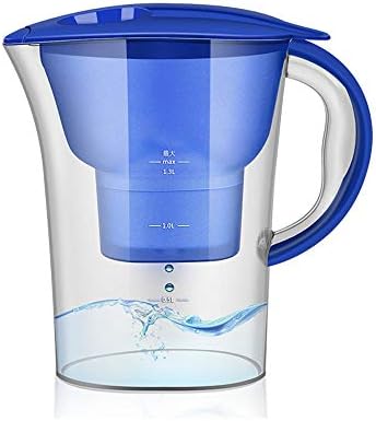 Gaone Water Purifier Pitcher Ultra Premium Alkaline Water Pitcher Water Filtering Filters Fast for Chlorine, Lead, Heavy Metals and Odor BPA-Free Water Sterilizer 2.5L,Blue