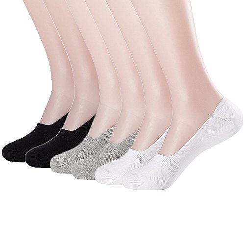 6 Pairs Men's Casual Low Cut Loafer No Show Socks Boat Liners Non Slip