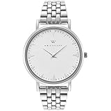 WRISTOLOGY Stella Womens Silver Boyfriend Watch Metal Link Changeable Strap Band