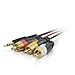 C2G 60055 RapidRun VGA (HD15) + 3.5mm + Composite Video Flying Lead (6 Inches)