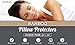 Home Fashion Designs 2 Pack Premium Bamboo Pillow Protectors | Luxuriously Soft Eco-Friendly | Natural Cotton Encasement | Jumbo/Queen Size Zippered Pillow Covers