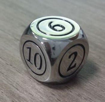 1x Command Zone Metal Dice Silver Color/for Commander EDH Tiny Leaders Magic: The Gathering MTG Die