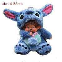 NATTEL 2017 Big Size Stitch Lilo Plush Toys Lilo and Stitch Stich Plush Toys Monchhichi Scrump Soft Stuffed Animals Doll Kids Toys Gift