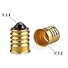 Qishare E14 to E12 Adapter Converter Lamp Adapter (Golden, 10PCS)