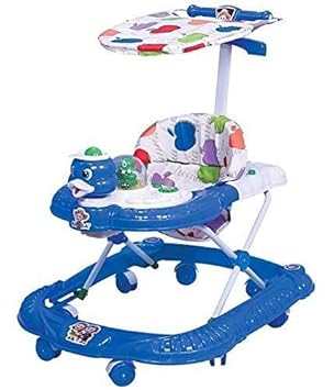 DGP Traders Musical Activity Height Adjustable Foldable Baby Walker with Duck face Music and Rattles for Kids