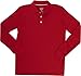 French Toast School Uniform Boys Long Sleeve Pique Polo Shirt, Red, Large (10/12)