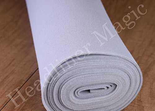 Headliner Magic - Light Gray Auto Headliner 3/16" Foam Backing Fabric Material 288" X 60"