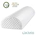 LIKIMIO Back Pain Relief 100% Memory Foam Knee Pillow - Half-Moon Bolster Pillow for Side or Back Sleepers, with Washable Organic Cover Large Size - Semi-Roll Leg Pillow Provide Support Reduce Stress