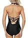 Kyson Sexy One Piece Swimsuit for Women,Deep V Lace-up Bikini Backless Bathing Suit Swimwear (M)