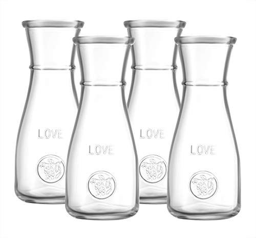 350 ml Glass Carafe - The LOVE Drink Pitcher and Elegant Wine Decanter, Narrow Neck For Easy Grip, Wide Mouth for Classic Pouring - Great for Parties and Events – By Kitchen Lux (4) - Thumbnail 4