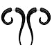 Tribal black earrings fake gauges wood faux plugs tapers Sold AS PAIR w 44