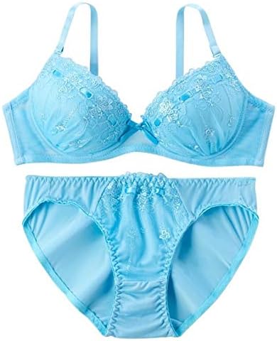 Amazon Nissen ニッセン ブラジャー レース付き デザイン系ブラジャー ブラジャー ショーツセット ナチュラルフラワーリボン通し ノンワイヤーブラジャー ショーツセット ブラジャー 通販