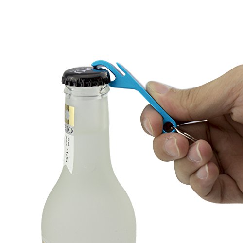 Swatom Aluminum Bottle Opener Keychain Pocket Beer Bottle Openers EDC Claw Bar Soda Keyring Tool Personalized Gift Custom Accessories for Kitchen Wedding Party Activity (10 Color)
