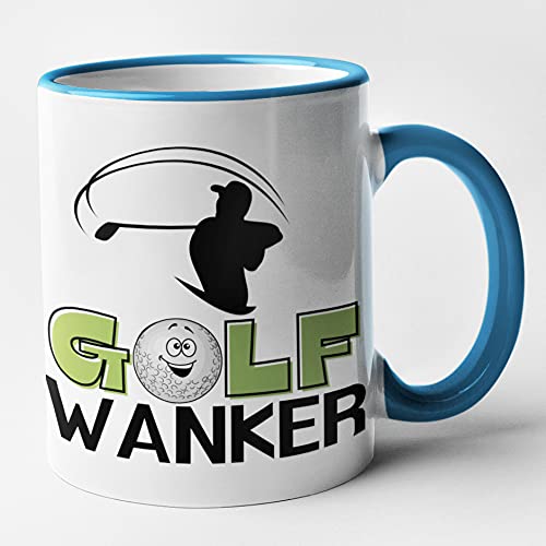 Golf Wanker - Funny Rude Golf / Golfing Mug (Blue)