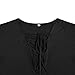 Blooming Jelly Women's Sexy Bandage Plain Deep V Neck Lace Up Long Sleeve Blouse Tops