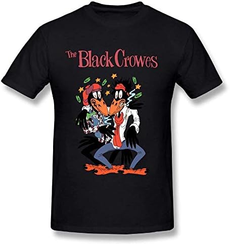 RSHSJCZZY Men Fashion Short Sleeves Black Crowes Cartoon Male's Cotton T Shirts