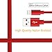 Ulimag Lightning Cable 3Pack 6FT Nylon Braided Certified iPhone Cable - USB Cord Charging Charger for Apple iPhone 7, 7 Plus, 6, 6s, 6+, 5, 5c, 5s, SE, iPad, iPod Nano, iPod Touch - (Red)