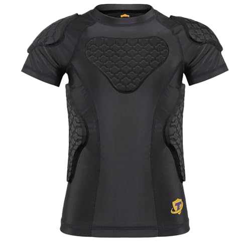 HAIYUE Youth Padded Compression Shirt, Football Baseball Chest Rib Protector, Heart Sternum Guard for Softball Lacrosse at Amazon