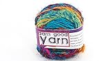 Darn Good Yarn, Wild Peacock Recycled Silk Yarn, 85 Yards, Multicolor, 100 Grams, 1 Skein