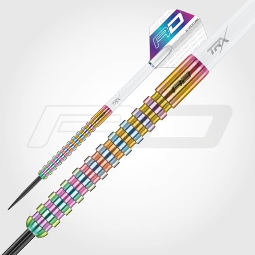 RED DRAGON Javelin Spectron - Premium Tungsten Steeltip Darts Set with Dart Flights and Dart Shafts (Stems) - Available in 20g, 22g, 24g, 26g