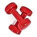 PROMIC 10 lb Hand Weights Deluxe Vinyl Coated Dumbbells (Sold in Pair) - 10 lb, Red