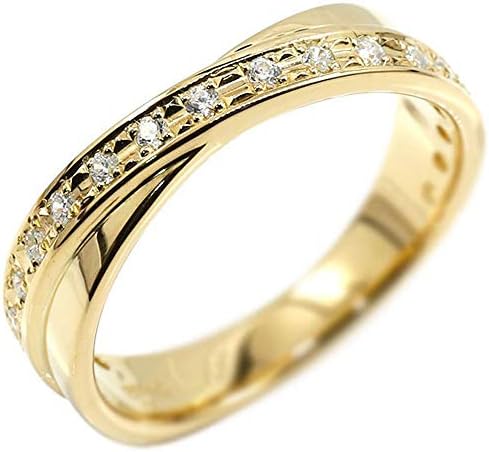 リング レディース 18金 イエローゴールドk18 キュービックジルコニアリング 指輪 13号 Symmetrix Co Jp